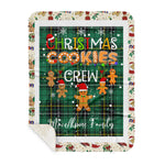 Personalized Gift Tartan Plaid Blanket Clan MacAlpine With Christmas Cookie Baking Crew Christmas Gift Sherpa Blanket, tartan sherpa blanket,buffalo plaid sherpa blanket,christmas sherpa blanket,Christmas Throw Blanket,green plaid sherpa blanket,green sherpa blanket