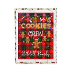 Personalized Gift Tartan Plaid Blanket Clan Riddell With Christmas Cookie Baking Crew Christmas Gift Blanket, Plaid Blanket, Christmas Fleece Blanket, Christmas Blanket, Tartan Blanket, Scottish Blanket, Scotland Blanket, Family Name Blanket, Custom Blanket, Personalized Blanket