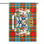 Scotstee Shop - Scotstee Shop Tartan Garden Flag Chattan Tartan Flag Clan Badge With Lion Scottish Tartan House Flag