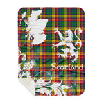 Sherpa Blanket - Tartan Blanket Thistle and Lion Scottish Clan Buchanan Plaid Blanket, plaid sherpa blanket queen,purple sherpa blanket,queen sherpa blanket,queen size sherpa blanket,red sherpa blanket,scottish tartan blankets,sherpa blanket,sherpa christmas blanket