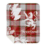 Sherpa Blanket - Tartan Blanket Thistle and Lion Scottish Clan MacFie Plaid Blanket, plaid sherpa blanket queen,purple sherpa blanket,queen sherpa blanket,queen size sherpa blanket,red sherpa blanket,scottish tartan blankets,sherpa blanket,sherpa christmas blanket