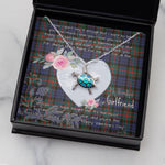 Sea Turtle Necklace Gift for My Beautiful Girlfriend Valentines Necklace Clan Fletcher of Dunans Tartan Blue Turtle Necklace