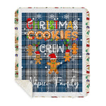 Personalized Gift Tartan Plaid Blanket Clan Napier With Christmas Cookie Baking Crew Christmas Gift Sherpa Blanket, tartan sherpa blanket,buffalo plaid sherpa blanket,christmas sherpa blanket,Christmas Throw Blanket,green plaid sherpa blanket,green sherpa blanket