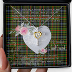 Gift For My Beautiful Girlfriend Necklace Valentine Necklace Clan Walkinshaw Tartan Cross Dancing Necklace Scottish Tartan Jewelry