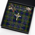 To My Beautiful Soulmate Necklace In Your Eyes I Have Found My Home Clan Dundas Tartan Cross Dancing Necklace