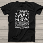 Scotstee Shop - 40 Years Old Gifts Vintage January 1981 Birthday Shirt 40th Birthday Gift Funny 40th Birthday T Shirts