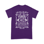 Scotstee Shop - 40 Years Old Gifts Vintage January 1981 Birthday Shirt 40th Birthday Gift Funny 40th Birthday T Shirts