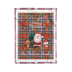 Personalized Gift Tartan Plaid Blanket Clan MacFarlane Ancient With Funny Santa Snowman Reindeer Merry Christmas Fleece Blanket, Home Living Room, Plaid Blanket, Tartan Blanket, Scottish Blanket, Buffalo fleece blanket, Christmas Blanket