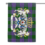 Scotstee Shop - Scotstee Shop Tartan Garden Flag Elphinstone Tartan Flag Clan Badge With Lion Scottish Tartan House Flag