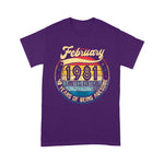 Vintage Retro February 1981 40th Birthday Gift 40 Years Old Birthday Shirt Funny 40th Birthday T Shirts - Scotstee Shop