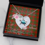 Sea Turtle Necklace Gift for My Beautiful Girlfriend Valentines Necklace Clan Livingstone Tartan Blue Turtle Necklace