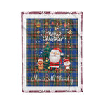 Personalized Gift Tartan Plaid Blanket Clan MacBeth Ancient With Funny Santa Snowman Reindeer Merry Christmas Fleece Blanket, Home Living Room, Plaid Blanket, Tartan Blanket, Scottish Blanket, Buffalo fleece blanket, Christmas Blanket