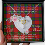 Gift For My Beautiful Girlfriend Necklace Valentine Necklace Clan Donnachaidh Tartan Cross Dancing Necklace Scottish Tartan Jewelry