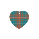 Wilson Ancient Tartan Heart Ornaments, Christmas Tree Ornament, Plaid Christmas Ornaments, Ceramic Heart Christmas Tree Decoration, Christmas Ornament, Plaid Ornament, Tartan Ornament, Buffalo Plaid Ornament