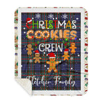 Personalized Gift Tartan Plaid Blanket Clan Fletcher Of Dunans With Christmas Cookie Baking Crew Christmas Gift Sherpa Blanket, tartan sherpa blanket,buffalo plaid sherpa blanket,christmas sherpa blanket,Christmas Throw Blanket,green plaid sherpa blanket,green sherpa blanket