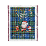 Personalized Gift Tartan Plaid Blanket Clan MacCorquodale With Funny Santa Snowman Reindeer Merry Christmas Fleece Blanket, Home Living Room, Plaid Blanket, Tartan Blanket, Scottish Blanket, Buffalo fleece blanket, Christmas Blanket