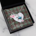 Sea Turtle Necklace Gift for My Beautiful Girlfriend Valentines Necklace Clan Buchan Ancient Tartan Blue Turtle Necklace
