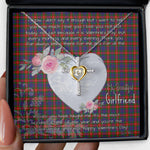 Gift For My Beautiful Girlfriend Necklace Valentine Necklace Clan Fraser of Lovat Tartan Cross Dancing Necklace Scottish Tartan Jewelry