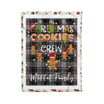 Fleece Blanket - Personalized Gift Tartan Plaid Blanket Clan Moffat With Christmas Cookie Baking Crew Christmas Gift Fleece Blanket