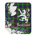 Sherpa Blanket - Tartan Blanket Thistle and Lion Scottish Clan Durie Plaid Blanket, plaid sherpa blanket queen,purple sherpa blanket,queen sherpa blanket,queen size sherpa blanket,red sherpa blanket,scottish tartan blankets,sherpa blanket,sherpa christmas blanket