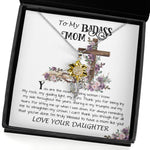 Sunflower Pendant Necklace - Mom Necklace Gift, To My Badass Mom Neckalce, Funny Gift For Mom On Mother's Day Necklace
