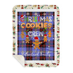 Personalized Gift Tartan Plaid Blanket Clan Rutherford With Christmas Cookie Baking Crew Christmas Gift Sherpa Blanket, tartan sherpa blanket,buffalo plaid sherpa blanket,christmas sherpa blanket,Christmas Throw Blanket,green plaid sherpa blanket,green sherpa blanket
