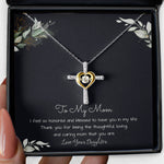 To My Mom Necklace -Mother's Day Gift For Mom From Son, Thank You Mom, Mother's Day Cross Necklace
