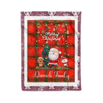 Personalized Gift Tartan Plaid Blanket Clan Darroch With Funny Santa Snowman Reindeer Merry Christmas Fleece Blanket, Home Living Room, Plaid Blanket, Tartan Blanket, Scottish Blanket, Buffalo fleece blanket, Christmas Blanket