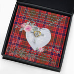 Gift For My Beautiful Girlfriend Necklace Valentine Necklace Clan Lumsden Tartan Cross Dancing Necklace Scottish Tartan Jewelry