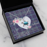 Sea Turtle Necklace Gift for My Beautiful Girlfriend Valentines Necklace Clan MacCormick Tartan Blue Turtle Necklace