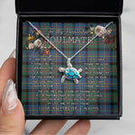 Sea Turtle Necklace To My Beautiful Soulmate Necklace In Your Eyes I Have Found My Home Clan Cameron of Erracht Ancient Tartan Blue Turtle Necklace, Valentine Necklace Gift for Girlfriend Clan Mitchell Ancient Tartan Sunflower Pendant Necklace, Scottish Tartan Jewelry, valentine necklace, necklace girlfriend, necklace for wife, cute necklaces for girlfriend, jewelry for girlfriend, to my soulmate necklace, to my future wife necklace