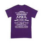 Scotstee Shop - 40th Birthday Gifts For Legends Born In April 1981 Birthday Shirt Funny 40th Birthday T Shirts