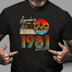 Scotstee Shop - 40Th Birthday Gifts Legendary Since July 1981 40Th Birthday Shirt Funny 40th Birthday T Shirts