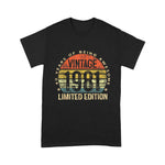 Scotstee Shop - 41 Year Old Gifts Vintage 1981 Birthday Shirt Limited Edition 41st Birthday Funny 41st Birthday T Shirts