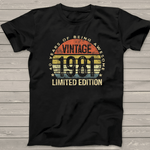 Scotstee Shop - 41 Year Old Gifts Vintage 1981 Birthday Shirt Limited Edition 41st Birthday Funny 41st Birthday T Shirts