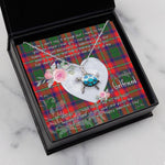 Sea Turtle Necklace Gift for My Beautiful Girlfriend Valentines Necklace Clan Roxburgh Tartan Blue Turtle Necklace