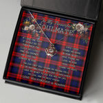 To My Beautiful Soulmate Necklace In Your Eyes I Have Found My Home Clan MacLachlan Tartan Crown Pendant Necklace