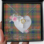 Gift For My Beautiful Girlfriend Necklace Valentine Necklace Clan Wilson Tartan Cross Dancing Necklace Scottish Tartan Jewelry