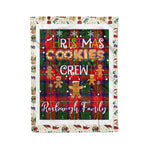 Personalized Gift Tartan Plaid Blanket Clan Roxburgh With Christmas Cookie Baking Crew Christmas Gift Blanket, Plaid Blanket, Christmas Fleece Blanket, Christmas Blanket, Tartan Blanket, Scottish Blanket, Scotland Blanket, Family Name Blanket, Custom Blanket, Personalized Blanket