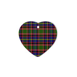 Glas Tartan Heart Ornaments, Christmas Tree Ornament, Plaid Christmas Ornaments, Ceramic Heart Christmas Tree Decoration, Christmas Ornament, Plaid Ornament, Tartan Ornament, Buffalo Plaid Ornament