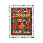 Personalized Gift Tartan Plaid Blanket Clan Dalzell With Christmas Cookie Baking Crew Christmas Gift Blanket, Plaid Blanket, Christmas Fleece Blanket, Christmas Blanket, Tartan Blanket, Scottish Blanket, Scotland Blanket, Family Name Blanket, Custom Blanket, Personalized Blanket