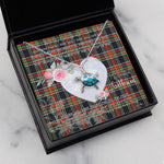 Sea Turtle Necklace Gift for My Beautiful Girlfriend Valentines Necklace Clan Fulton Tartan Blue Turtle Necklace