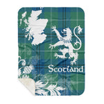 Sherpa Blanket - Tartan Blanket Thistle and Lion Scottish Clan Oliphant Ancient Plaid Blanket, plaid sherpa blanket queen,purple sherpa blanket,queen sherpa blanket,queen size sherpa blanket,red sherpa blanket,scottish tartan blankets,sherpa blanket,sherpa christmas blanket