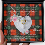 Gift For My Beautiful Girlfriend Necklace Valentine Necklace Clan Cruickshanks Tartan Cross Dancing Necklace Scottish Tartan Jewelry