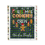Personalized Gift Tartan Plaid Blanket Clan Gordon Modern With Christmas Cookie Baking Crew Christmas Gift Blanket, Plaid Blanket, Christmas Fleece Blanket, Christmas Blanket, Tartan Blanket, Scottish Blanket, Scotland Blanket, Family Name Blanket, Custom Blanket, Personalized Blanket