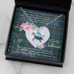 Sea Turtle Necklace Gift for My Beautiful Girlfriend Valentines Necklace Clan Cockburn Ancient Tartan Blue Turtle Necklace