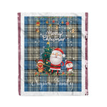 Personalized Gift Tartan Plaid Blanket Clan Napier Ancient With Funny Santa Snowman Reindeer Merry Christmas Fleece Blanket, Home Living Room, Plaid Blanket, Tartan Blanket, Scottish Blanket, Buffalo fleece blanket, Christmas Blanket