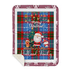 Personalized Gift Tartan Plaid Blanket Clan Pentland With Funny Santa Snowman Reindeer Merry Christmas Gift Sherpa Blanket, blue plaid sherpa blanket,blue tartan sherpa blanket,Buchan,buffalo plaid sherpa blanket,christmas sherpa blanket,Christmas Throw Blanket