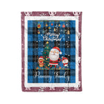 Personalized Gift Tartan Plaid Blanket Clan Ramsay Ancient With Funny Santa Snowman Reindeer Merry Christmas Fleece Blanket, Home Living Room, Plaid Blanket, Tartan Blanket, Scottish Blanket, Buffalo fleece blanket, Christmas Blanket