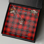 To My Beautiful Soulmate Necklace In Your Eyes I Have Found My Home Clan MacIntyre Modern Tartan Crown Pendant Necklace
